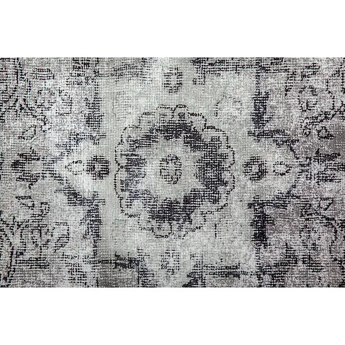 Kayoom Kurzflorteppich Vintage - Grau/Elfenbein, 290 x 200 cm, 100 % Polyacryl - Detailaufnahme