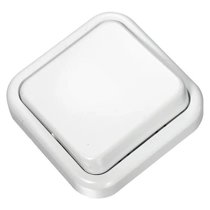 Fontini Kristal Interruptor de palanca - Blanco, Plástico, En pared, 1 ud.