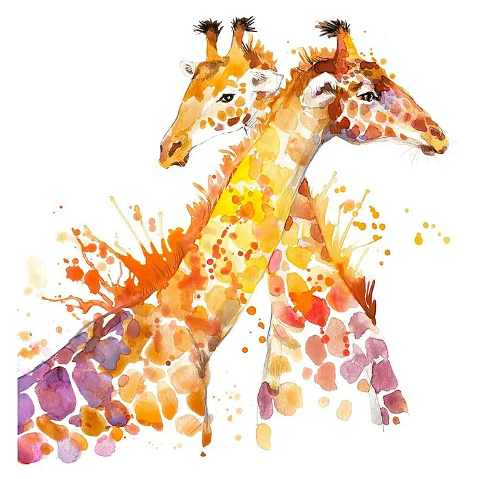 Póster Jirafa - Animales, An x Al: 30 x 30 cm