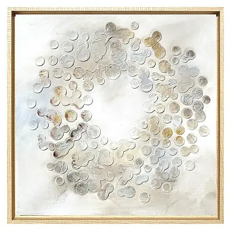 Cuadro pintado a mano y enmarcado Abstracto con gotas