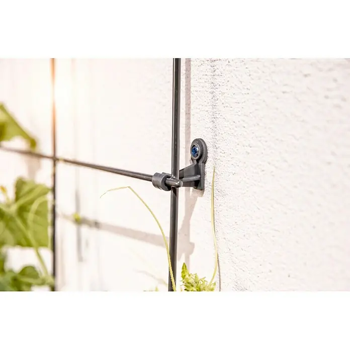 Windhager Wandbefestigung für Metall-Gitterspalier - L x B x H: 32 x 16 x 33 mm, Grün, 4 Stk.
