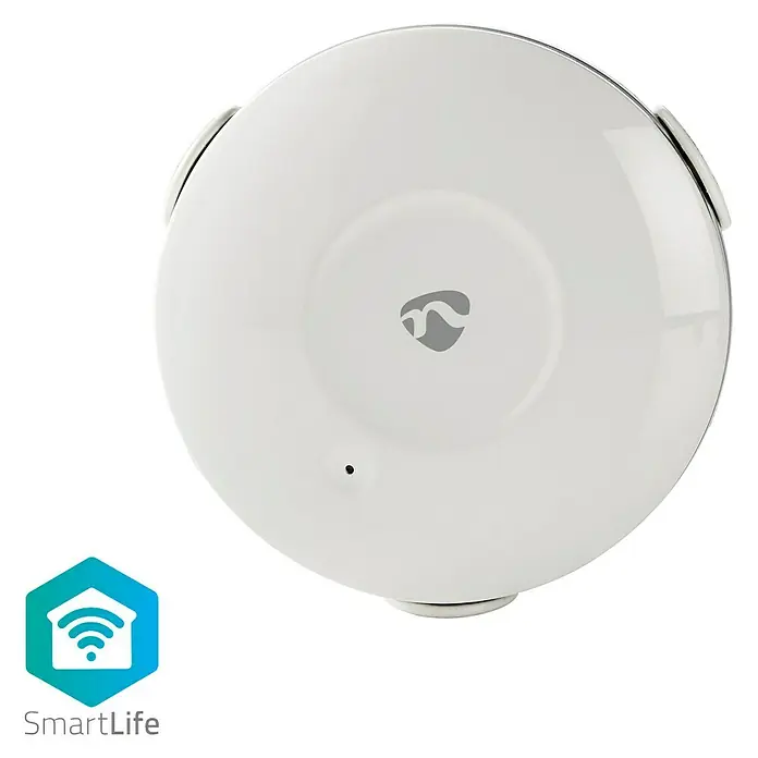 Nedis Smartlife Funk-Wassermelder - Akkubetrieben, Ø x H: 115 x 6 mm - Vorderansicht