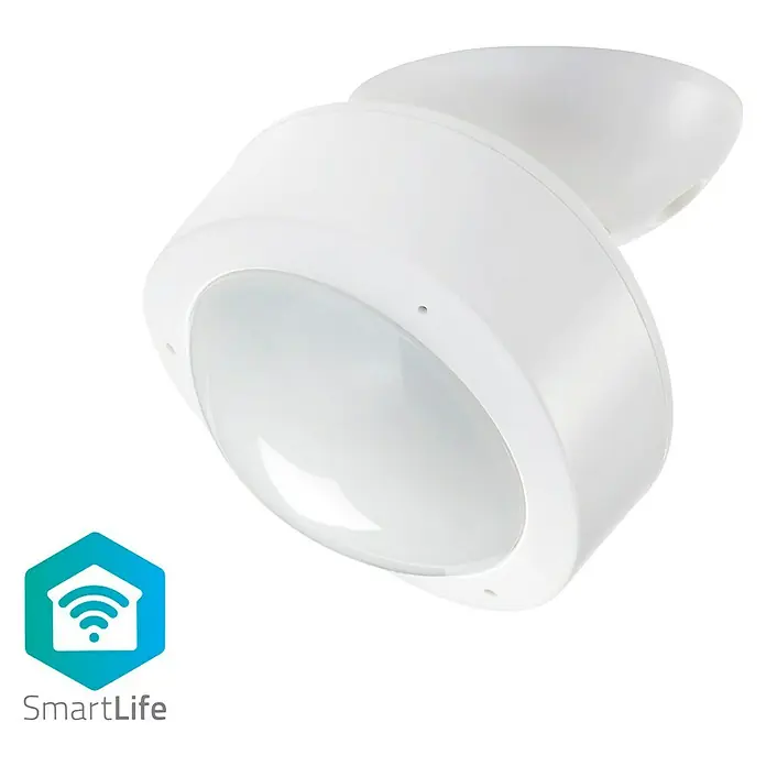 Nedis Smartlife Bewegungsmelder - Weiß, Erfassungswinkel: 120 °, Reichweite ca.: 10 m - Vorderansicht