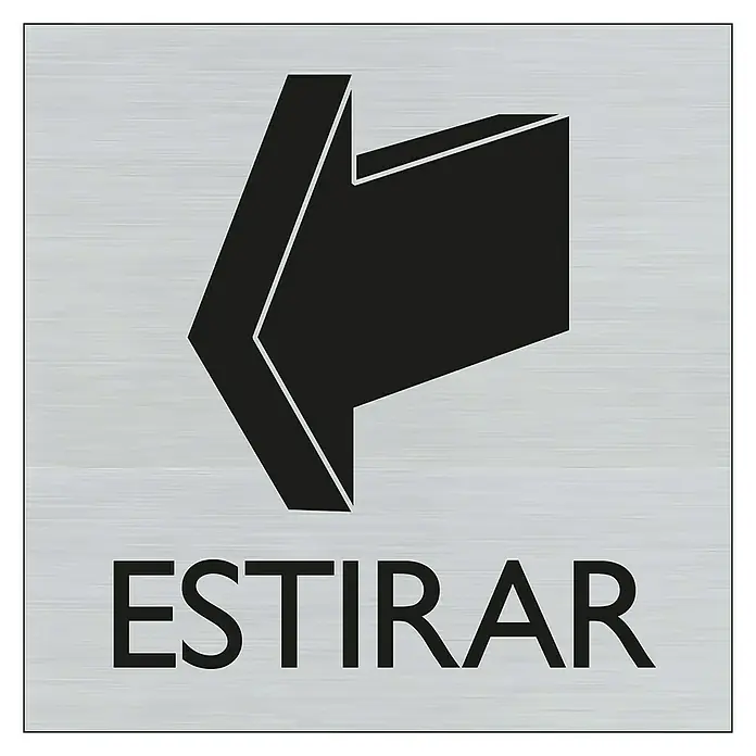 Pickup Rótulo catalán - Plateado, Motivo: Tirar, 8 x 8 cm