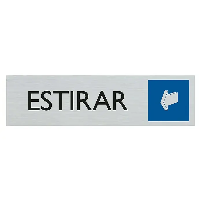 Pickup Rótulo catalán - Plateado, Motivo: Tirar, 16,5 x 4,4 cm