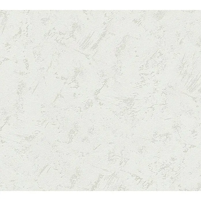 my look Vliestapete - Weiß, Putzoptik, Uni, 10,05 x 0,53 m, Ansatzfrei - Detailaufnahme