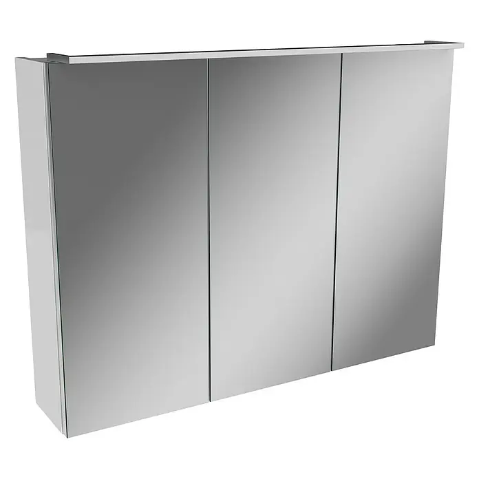 Camargue Stella LED-Spiegelschrank - B x H: 80 x 68,4 cm, Mit Beleuchtung, Spanplatte, Weiß - Linke Seitenansicht