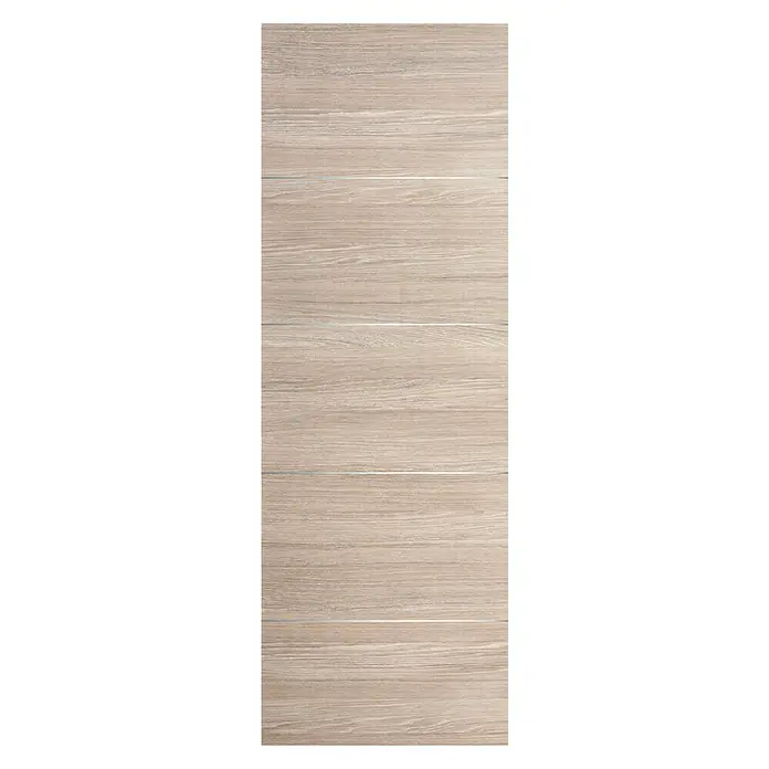 Puerta corredera de madera Roble Gris 400AL - 82,5 x 203 cm, Roble Gris, Macizo