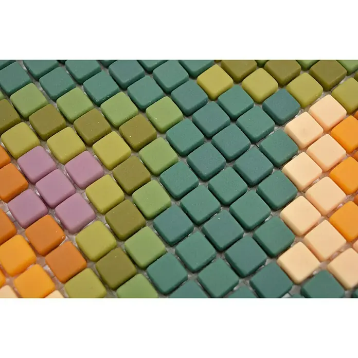 Mosaikfliese Quadrat Enamel CUBA MC6 - 31 x 24,6 cm, Mehrfarbig, Matt - Detailaufnahme