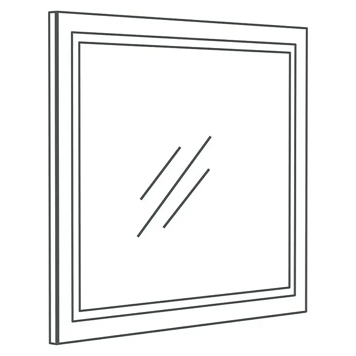 Camargue Espacio Ogledalo s LED rasvjetom - 100 x 85 cm, S prekidačem za prevrtanje
