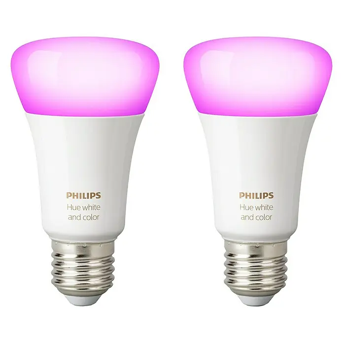 Philips Hue Set LED žarulja White & Color Ambiance - E27, 9 W, RGBW, Može se prigušiti, 2 kom - Pogled sprijeda