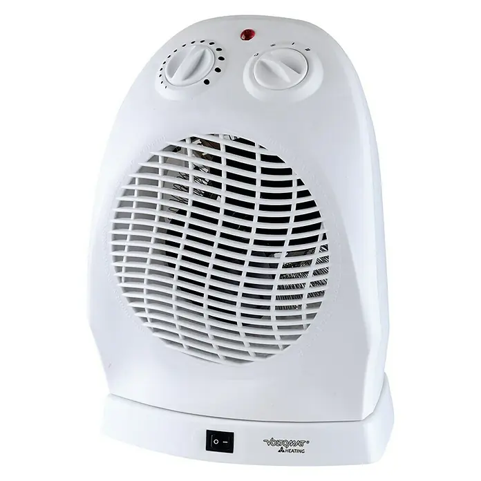 Voltomat HEATING Heizlüfter - 2.000 W, Weiß, 21,5 x 20 x 29,5 cm - Vorderansicht