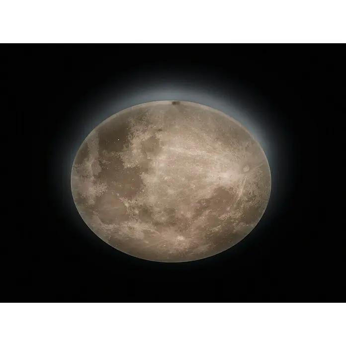 Trio Leuchten LED-Deckenleuchte rund Lunar - 40 W, Ø x H: 600 mm x 12 cm, Grau - Vorderansicht