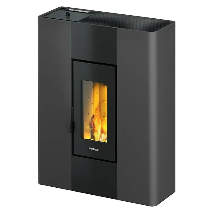 FreePoint Estufa de pellets Roxy - 7,8 kW, Volumen de calefacción: 168 m³, Antracita