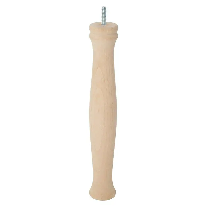 Pata para muebles Crudo - Ø x L: 55 mm x 36 cm, Haya