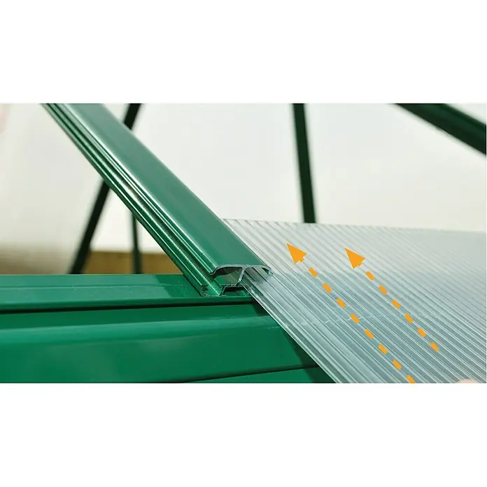 Palram – Canopia Gewächshaus Balance - 607 x 244 x 229 cm, Grün, Transparent
