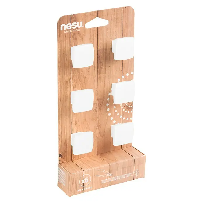 Nesu Set de tiradores para muebles B6-28721-1 - L x An x Al: 2,5 x 2,5 x 1,9 cm, Acero