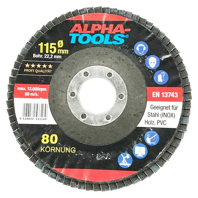 Schleifscheiben Set - Durchmesser: 115 mm, 5 -tlg.