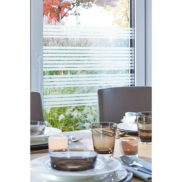 D-c-fix StaticStripes Glasfolie, per meter - Breedte: 45 cm, Clarity, Statisch hechtend