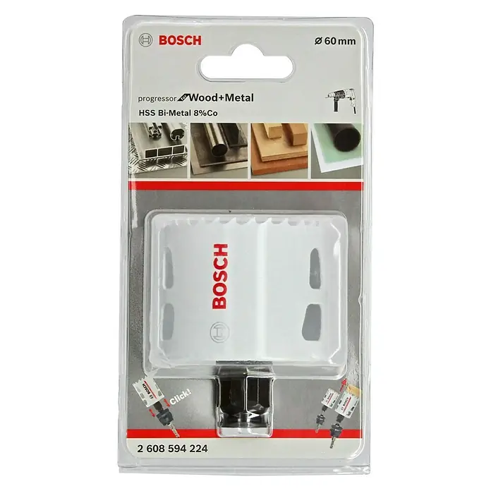 Bosch Professional Lochsäge BiM Progressor - Durchmesser: 60 mm, HSS-Bimetall - Vorderansicht