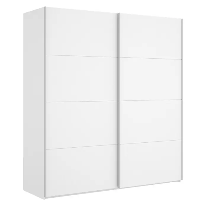 Armario para ropa con puertas correderas Slide - L x An x Al: 65 x 180 x 204 cm, Blanco