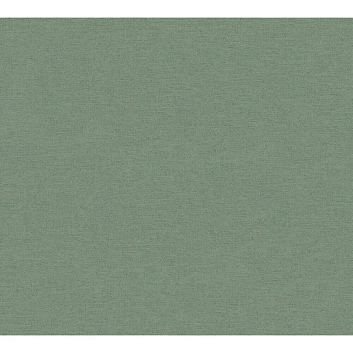 AS Creation Ethnic Origin Vliestapete - Grün, Uni, 10,05 x 0,53 m - Detailaufnahme