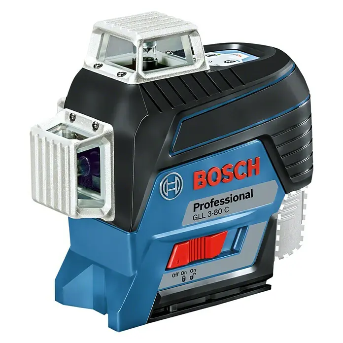 Bosch Professional Linienlaser GLL 3-80 C - Max. Arbeitsbereich: 30 m - Vorderansicht