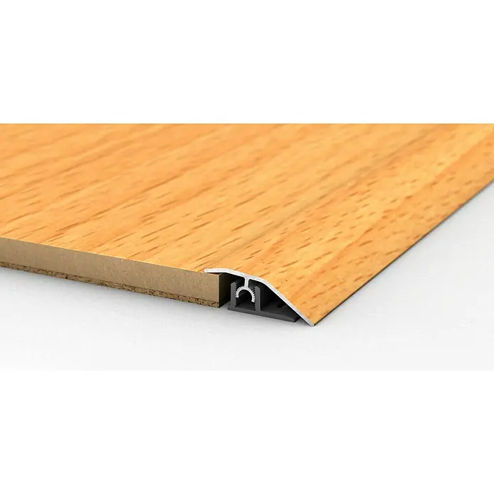 LOGOCLIC Prijelazna ukrasna lajsna - Bukva tamno, 0,9 m x 44 mm, Vrsta montaže: Uticanje - Detaljan prikaz