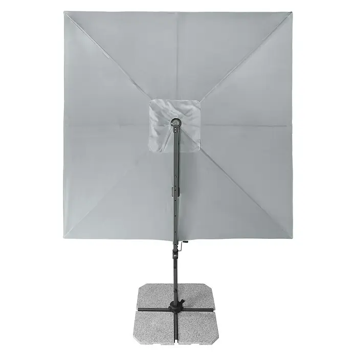 Derby Ravenna Pendelschirm AX - Hellgrau, L x B: 268 x 268 cm - Ansicht von oben