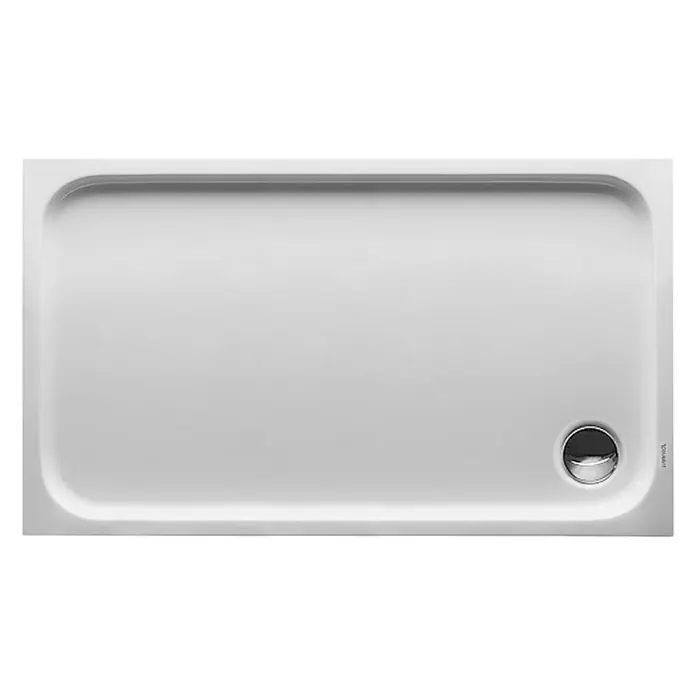 Duravit D-Code Duschwanne - L x B: 120 x 70 cm, Kunststoff, Weiß, Mit Antirutsch-Oberfläche, Rechteckig - Ansicht von oben