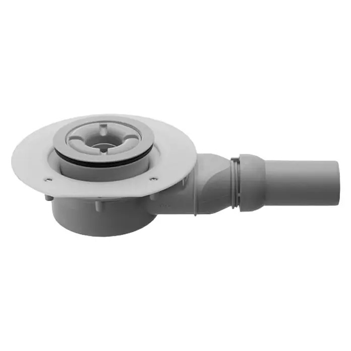 Duravit Duschwannenablauf - Durchmesser Ablauf: 90 mm, Grau - Vorderansicht