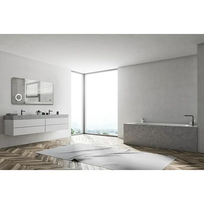 DSK LED-Lichtspiegel Silver Shadow - 120 x 70 cm, Sensorschalter - Stimmungsaufnahme