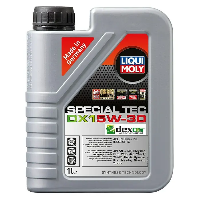 Liqui Moly Motoröl Special Tec DX1 5W-30 - 5W-30, API SN, 1 l - Vorderansicht