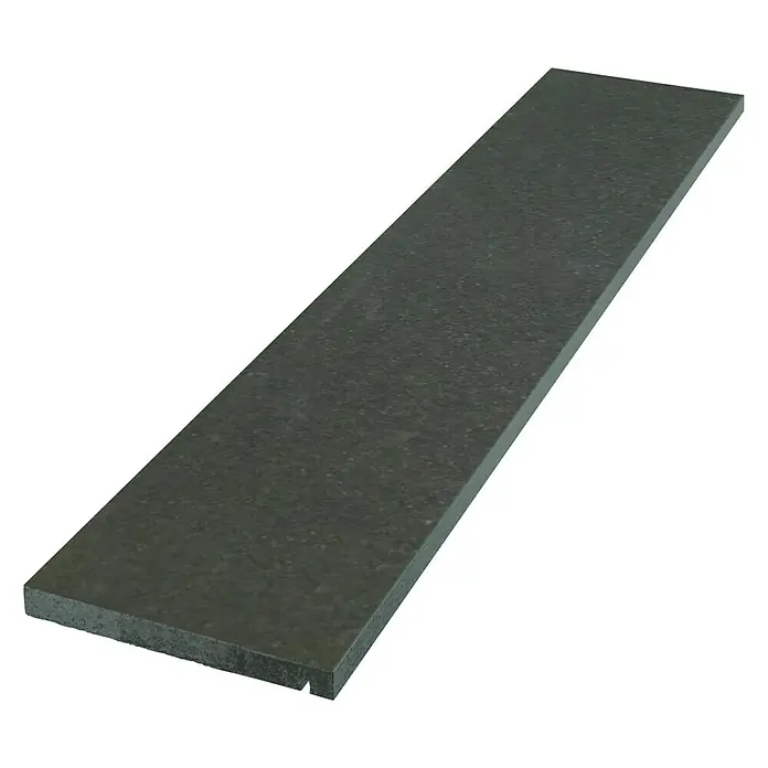Vensterbank Assoluto Black Gepolijst - 113 x 20 x 2 cm, Zwart, Mat