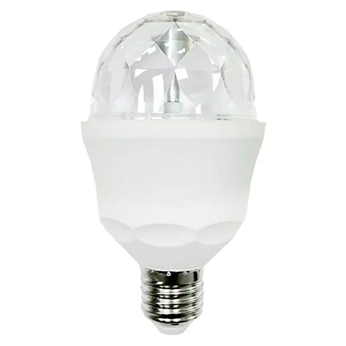 Garza Bombilla LED Disco - 3 W, E27, Color de luz: RGB, No regulable, Redonda