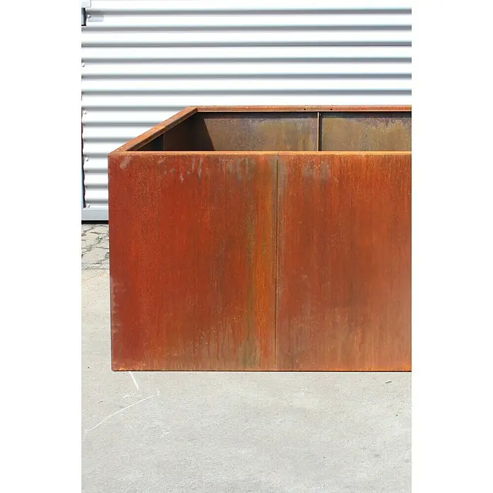 Palatino Hochbeet Urban - 100 x 100 x 70 cm, Cortenstahl - Detailaufnahme