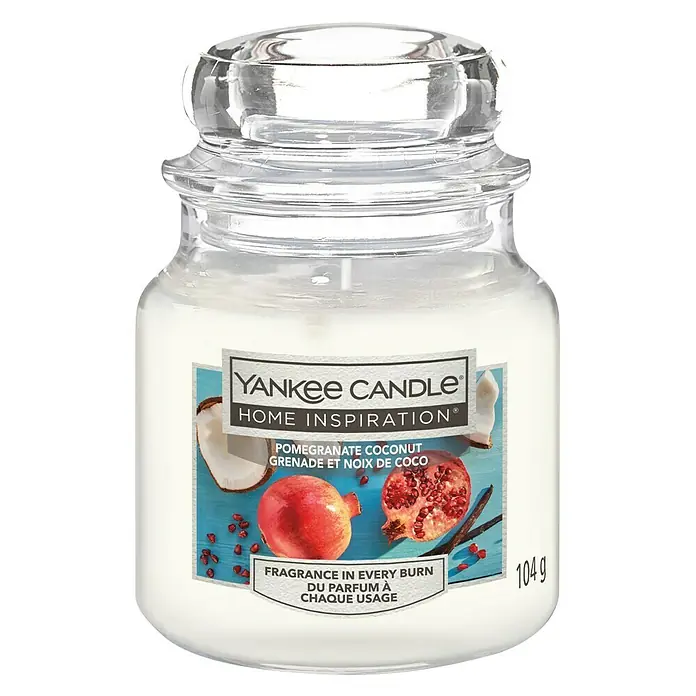 Yankee Candle Home Inspirations Duftkerze - Im Glas, Pomegranate Coconut, Small - Vorderansicht