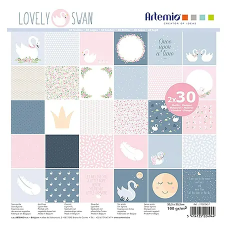 Artemio  Pieza decorativa bloque de hojas Lovely Swan