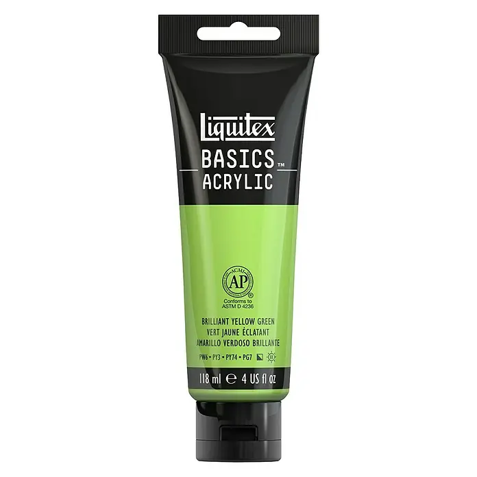 Liquitex Basics Akrilna boja - Boja: Žutozelene boje, 118 ml, Tuba - Pogled sprijeda
