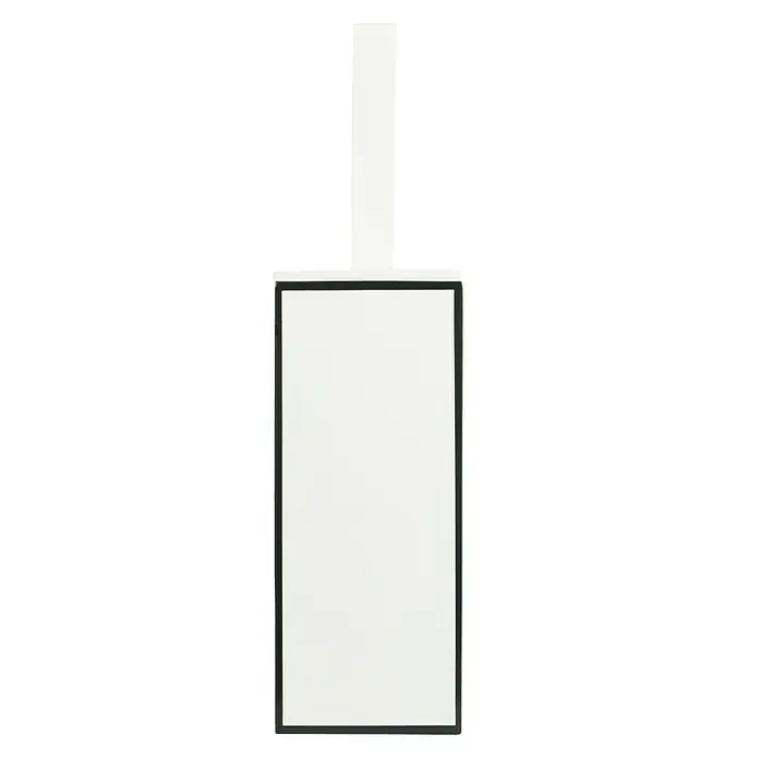Camargue Couture WC-Bürstengarnitur - Polyresin, Weiß, Schwarz