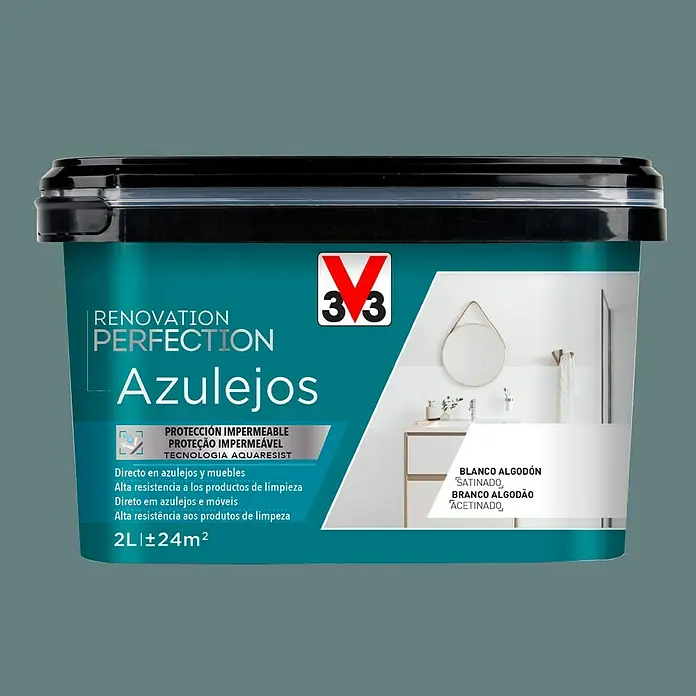 V33 Esmalte para azulejos Renovation Perfection - Antracita, 2 l, Satinado