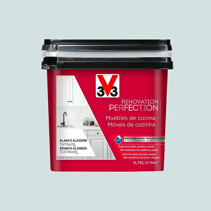 V33 Esmalte Cocinas Renovation Perfection - Flor de sal, 750 ml, Satinado