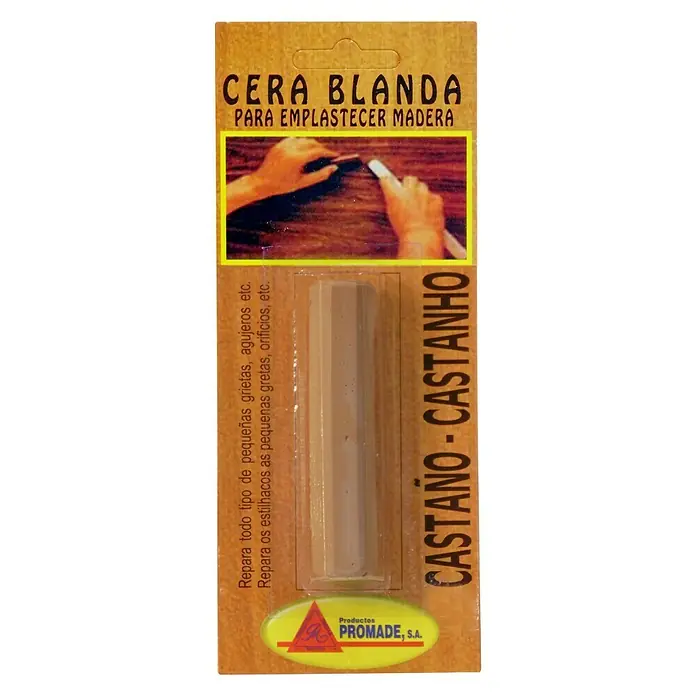 Cera para madera Blister - Castaño, 25 g
