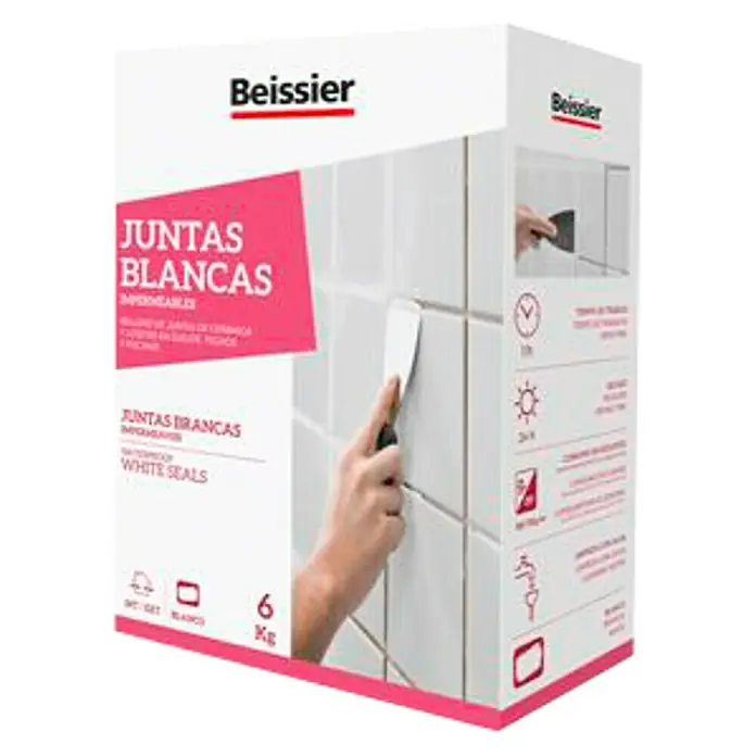 Beissier Mortero para juntas impermeables - Blanco, 6 kg