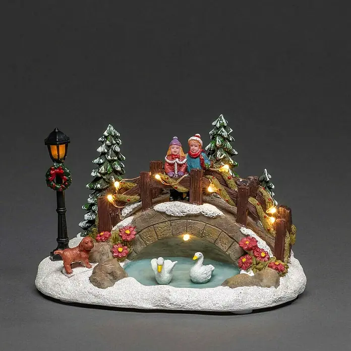 Konstsmide Led-kerstverlichting Brug - Bont, l x b x h: 18 x 12,5 x 12 cm - Vooraanzicht