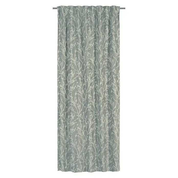 Elbersdrucke Verdunkelungsvorhang Secret Garden - 140 x 255 cm, 100 % Polyester, Grau - Vorderansicht
