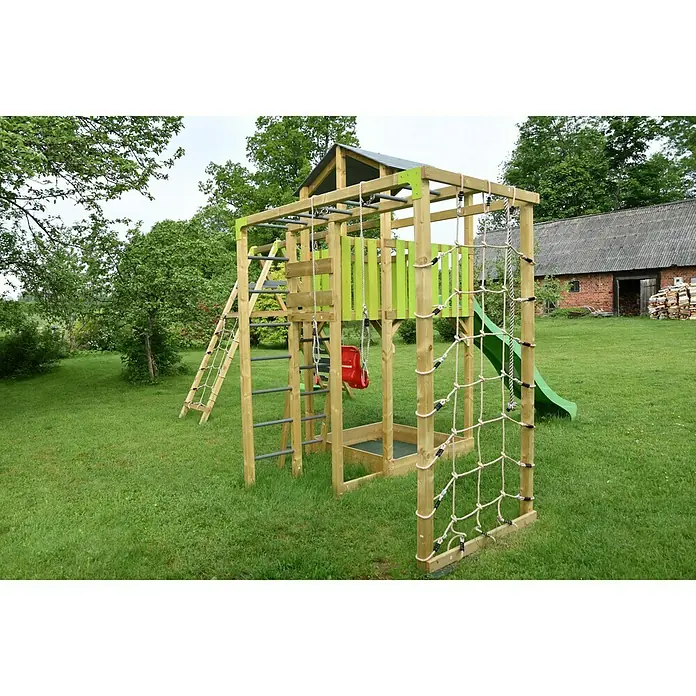 Wendi Toys Kinderspielturm Dino - 437,5 x 561 cm - Stimmungsaufnahme