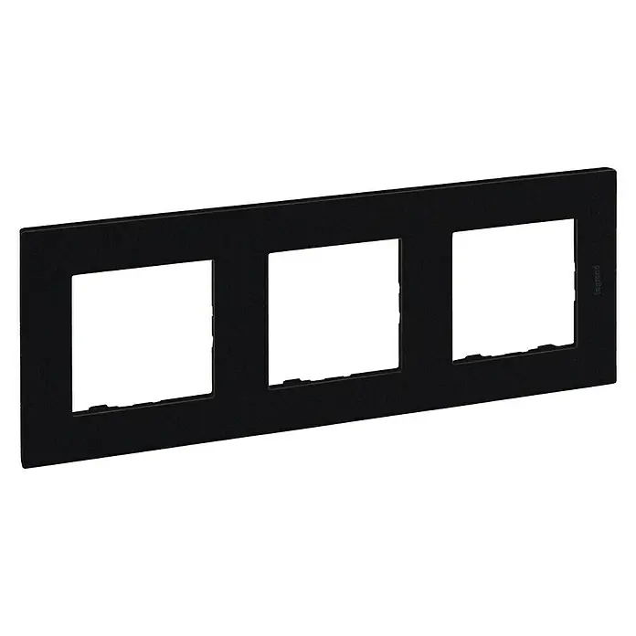 Legrand Niloé Step Marco - Antracita, x 3, Plástico, Montaje en la pared