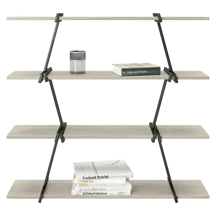 Phönix Regal Babylon - L x B x H: 30 x 120 x 134 cm, Eiche, Traglast: 10 kg/Boden - Vorderansicht