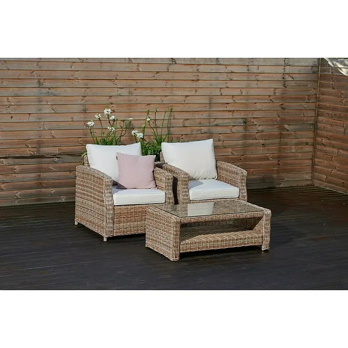 Sillón de conjunto Gotland - Ancho: 80 cm, Material superior: Ratán sintético